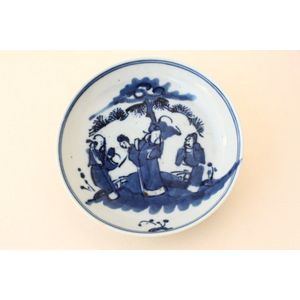 19th century Japanese blue & white porcelain dish of…