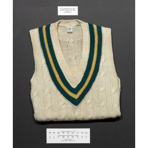 M.J. (Javed) Miandad Khan's Test jersey, framed with career…