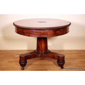 A William IV mahogany drum style table, circa 1830s-40s, the…