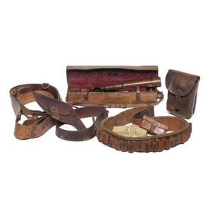 A Davon leather cased World War I field spy glass and a…