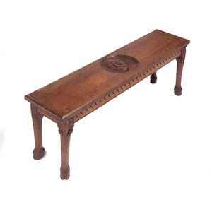 William Howitt: Occasional table, carved jarrah with portrait…