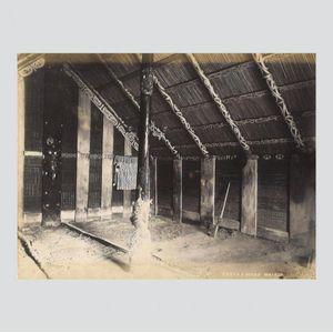 Josiah Martin, carved house Wairoa (Wharepuni), C. 1910,…