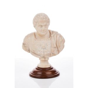 Italian white marble bust of a Roman emperor, 18th/19th century,…