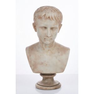 After Antonio Frilli (Italian, 1860-1902), marble bust of Gaius…