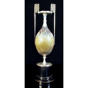 An Australian mounted emu egg vase, c.1860, attributed to…