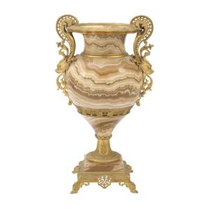 A French ormolu mounted onyx vase, second half 19th century,…
