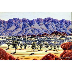 Ebatarinja, Walter (1915-1968), watercolour landscape. Signed…