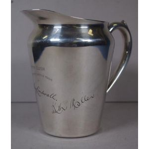 Signed Australian cricket legends jug, (by Stokes for Fairfax &…
