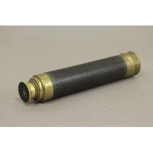 A Victorian gilt brass 25 power four section telescope Spyglass…