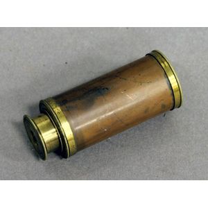 A small Victorian three section gilt brass and boxwood Spyglass…