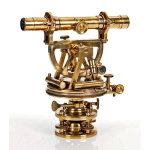 A fine brass Victorian surveyors theodolite with silvered…