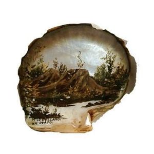 A small colonial New Zealand painted shell, attributed to John…