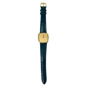 A Longines gent\u0027s gold plated dress watch, slim curved