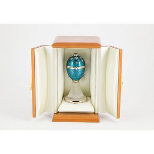 Faberge 18ct gold, enamel and diamond ice bear egg the egg is…