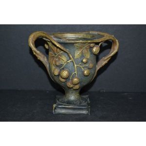 Czech Amphora Vase with Spiderr Web and selling Jewel