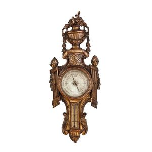 A good gilt-wood barometer, French, circa 1780. 105 cm high, 44…