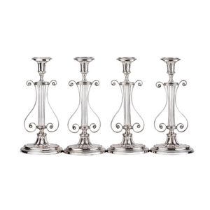 A set of four elegant late Georgian Sheffield-plate…