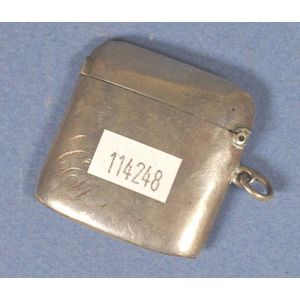 Monogrammed Edwardian Silver Vesta Case, Chester 1909 - Smoking ...