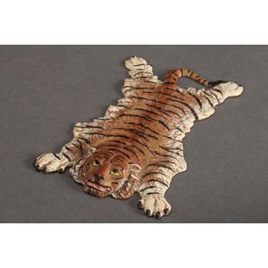 Austrian cold painted bronze tiger skin, mark to base, in tones…