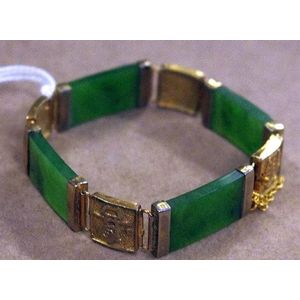 Gilded Jade Bracelet from China - Zother - Oriental