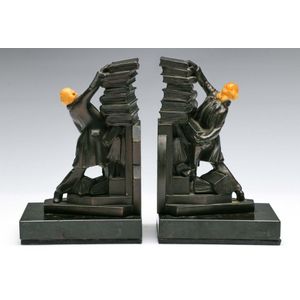 A pair of Art Deco bookends, height 18 cm made by Joseph B…