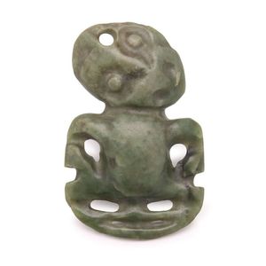 Small Greenstone Tiki Pendant - New Zealand Maori - Tribal