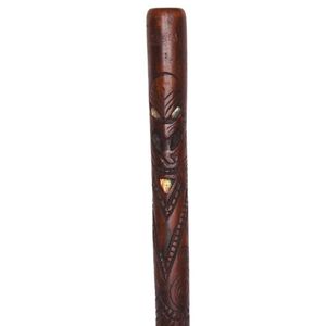 Vintage carved wooden Maori tokotoko (walking sticks) - price guide and ...