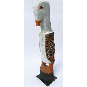 Aboriginal bird sculpture, made from iron wood, and decorated…