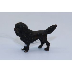 Bronze figurine, miniature patinated bronze study of a standing…