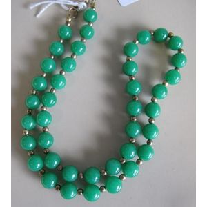 Apple Green Jade Beads Necklace - Jade - Oriental