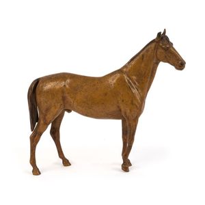 Josef Bergmann cast and patinated bronze stallion statue, circa…