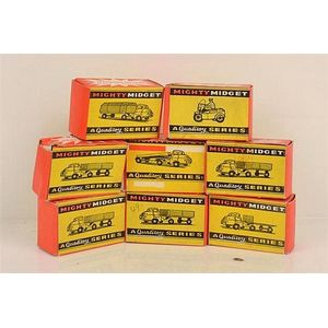 8 Benbros Mighty Midget models, including no.42; 44; 45; 47; 47;…