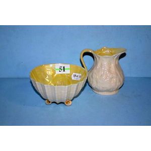 Belleek Creamer Belleek Pitcher Scale Cream Pitcher Irish