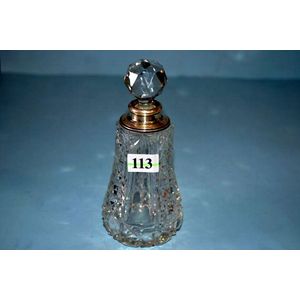 Crystal perfume bottle with silver collar - Scent Bottles - Costume