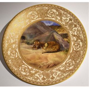 William Hawkins (Royal Worcester) a unique leopard painted&hellip;