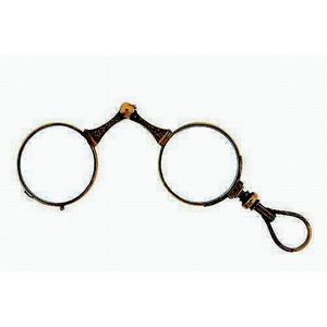 A 14ct gold Lorgnette; featuring finely engraved fittings,…