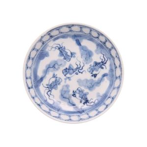 Chinese export porcelain sauce dish, decorated in underglaze…