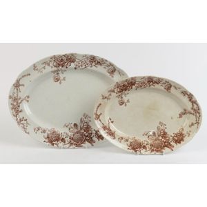Doulton Burslem 'Rose & Waratah' graduated pair of antique&hellip;