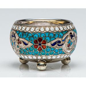 19th century Gustav Klingert Russian silver and enamel open…