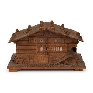 A black forest chalet jewellery box, 19th century, 14 cm high,…
