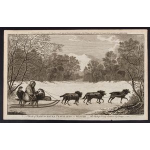 Wooding, engraving, 'A man of Kamtschatka travelling in winter,…