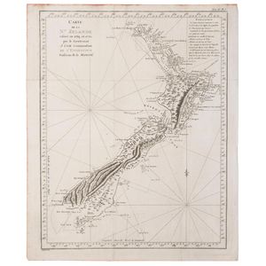 New Zealand : James Cook: 'Carte de la N.le Zelande visitee en…