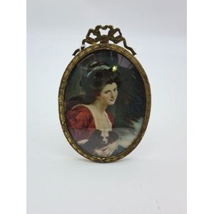 Framed miniature, 19th century hand painted miniature on ivory…