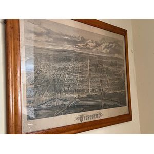 A coloured steel-plate engraving of Melbourne by A C Cooke,…