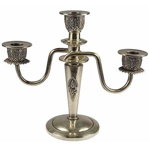 Thai sterling silver three branch candelabra stamped '925 Stg',…