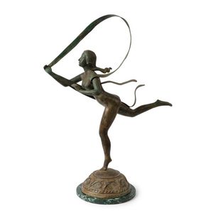 Paul Manship's 'Atlanta' Bronze Statue on Marble Plinth - Figures ...