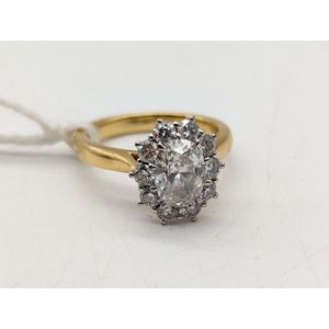 Garnet 1.90ct & 0.12ct Diamond Dress Ring main image 1