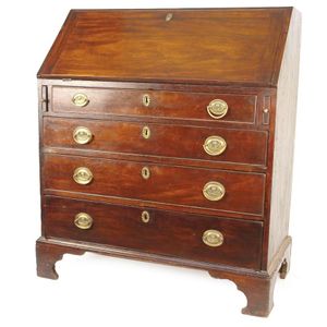 Georgian Mahogany Fall Front Bureau with Fitted Interior - Desks ...