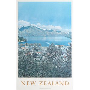 Queenstown, lake Wakatipu, New Zealand, 1961, colour proceess…