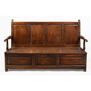 19世紀Carved Rosewood Settle Bench Gothic Carved Oak Box Settle C.1890 in Antique Benches